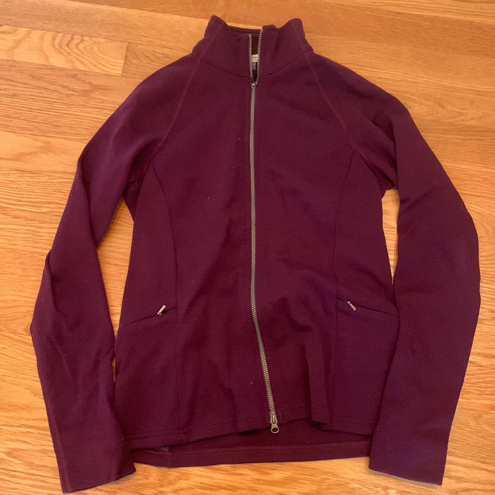 Ibex full zip sweater plum purple size small like smartwool Patagonia